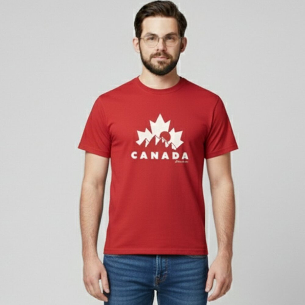 Eddie Bauer Canada Maple Leaf Short Sleeve Unisex Graphic Shirt